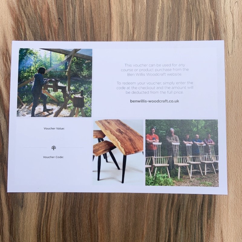 Gift Card Ben Willis Woodcraft